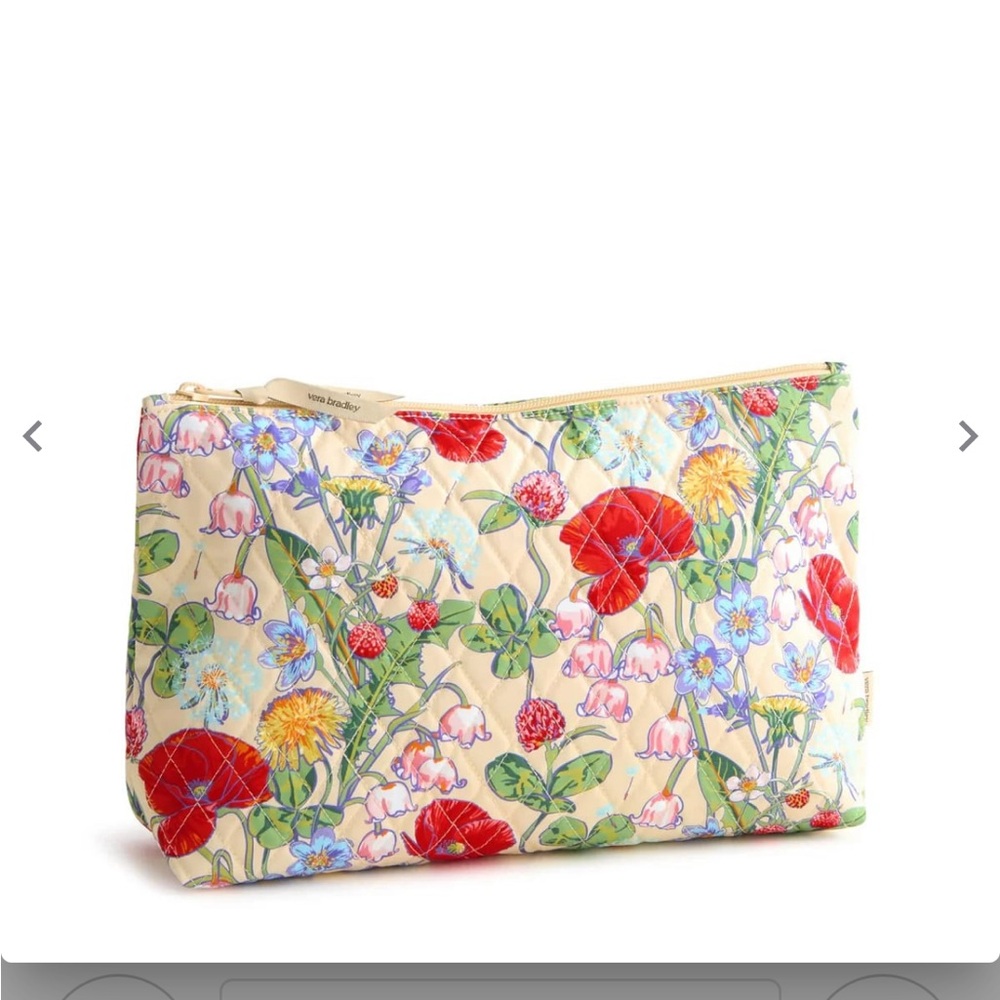Vera Bradley Floral Quilted Tote & Matching Pouch NWOT Spring Garden Print - Picture 10 of 14